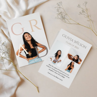 Invitation Moderne et branché Diplôme photo Décontracté