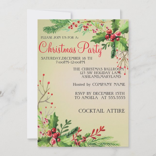 Invitation moderne et douce pour Noël (Devant)