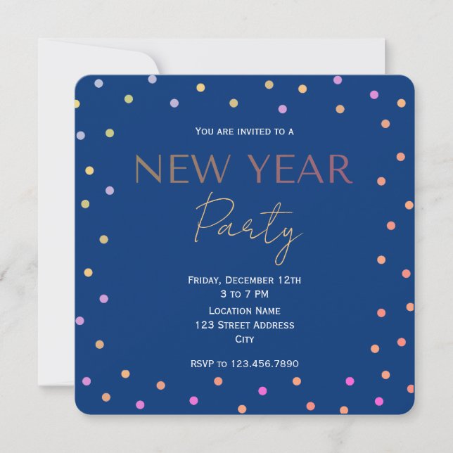 Invitation moderne et efficace pour une fête de No (Devant)