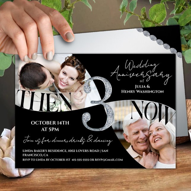 Invitation Moderne et élégant 3e anniversaire de mariage (Créateur téléchargé)