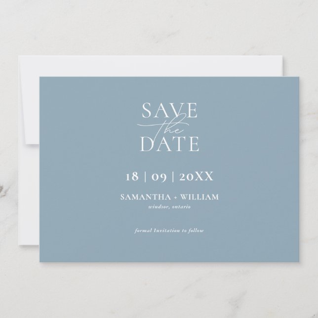 Invitation Moderne et Élégant Simple Enregistrer la Date (Devant)