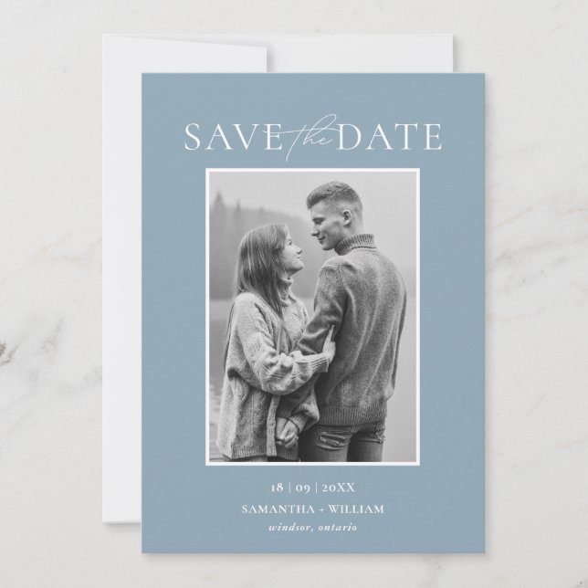 Invitation Moderne et Élégant Simple Enregistrer la Date (Devant)
