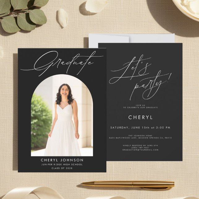 Invitation moderne et élégante pour une fête de re (Créateur téléchargé)