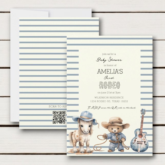 Invitation moderne et mignon baby shower pastel pour premier  (Créateur téléchargé)