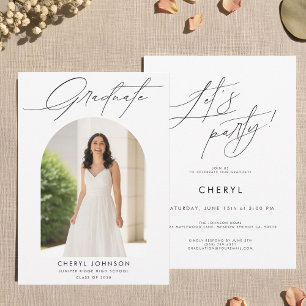 Invitation moderne et minimaliste pour une fête de