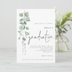 Invitation Moderne Eucalyptus Script 2024