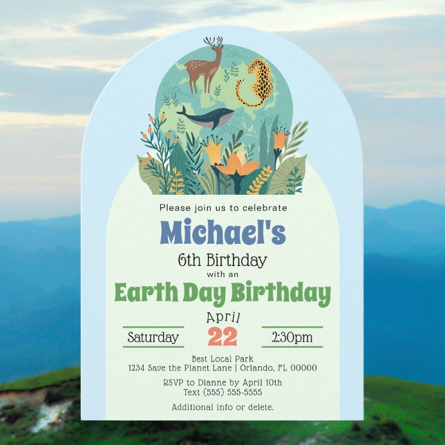 Invitation Moderne Fête d'Anniversaire Mignonne de la Journée (Créateur téléchargé)