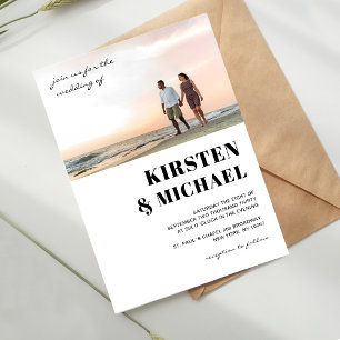 Invitation Moderne Foto Hochzeitskarte Einladung