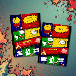 Invitation moderne fun retro bachelor vegas bande dessinée hi