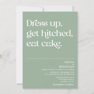 Invitation Moderne Funny Minimal Typographie Sage Green Maria