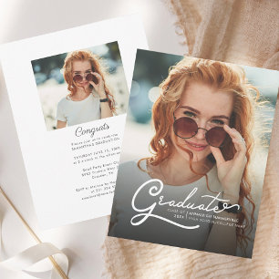 Invitation Moderne Grad 2022 Photo Graduation Party
