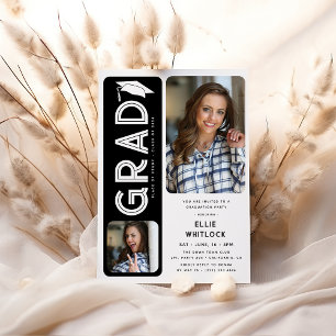 Invitation Moderne Graduate 2 Photo Graduate Party