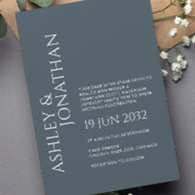 Moderne Gras & Mariage minimaliste