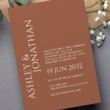 Moderne Gras & Mariage minimaliste