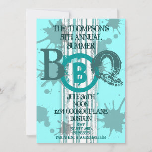 Invitation moderne Grungy BBQ