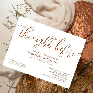 Invitation Moderne La Nuit Avant Le Dîner De Répétition Maria