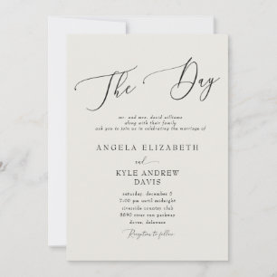 Invitation Moderne Le Jour Beige Elégant & Mariage moderne