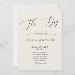 Invitation Moderne Le Jour Beige Elégant & Moderne II Mariage