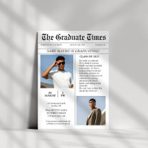 Moderne Le journal tendance diplômé en photo