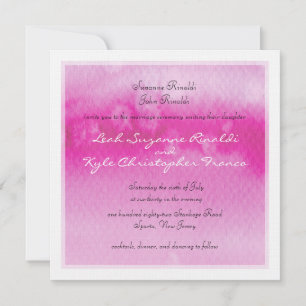 Invitation MODERNE MARIAGE INVITE ombre aquarelle fuschia