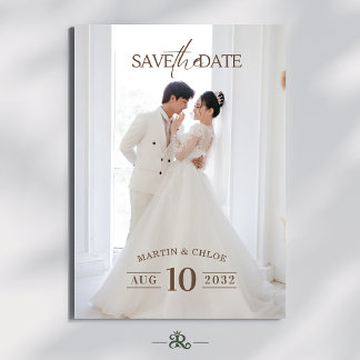 Invitation Moderne Mariage Minimaliste Romantique Script Phot