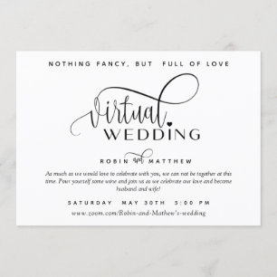 Invitation Moderne Mariage virtuel en ligne simple