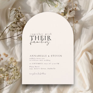 Invitation Moderne, Minimal, Beige, Mariage