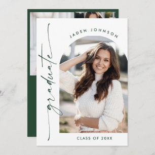 Invitation Moderne minimaliste 2 PHOTO Graduation Party