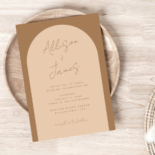 Invitation Moderne minimaliste Arch Boho Mariage