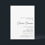 Invitation Moderne minimaliste Bat mitzvah noir et blanc<br><div class="desc">Invitation minimaliste moderne Bat mitzvah noir et blanc</div>