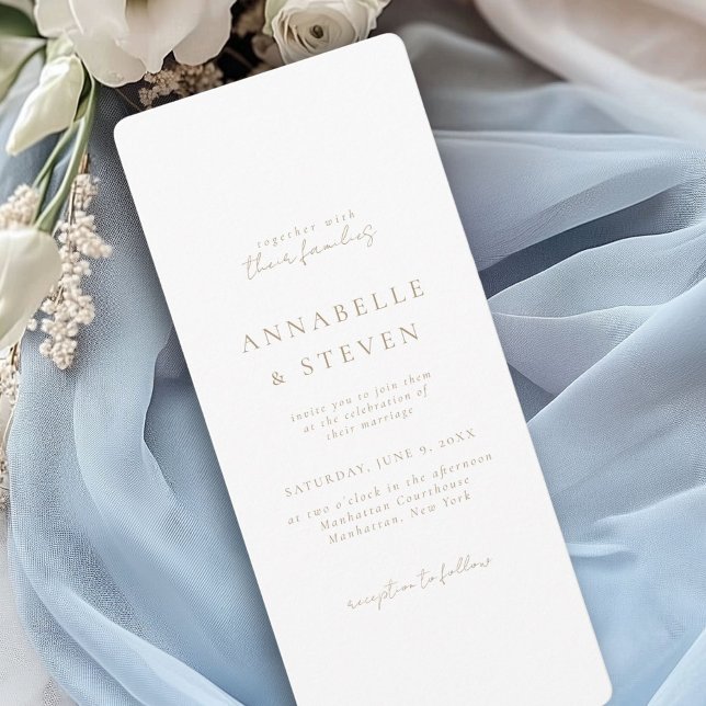 Invitation Moderne, minimaliste, blanc, Mariage (Photo, Modern, Minimal, White, Wedding Invitation)