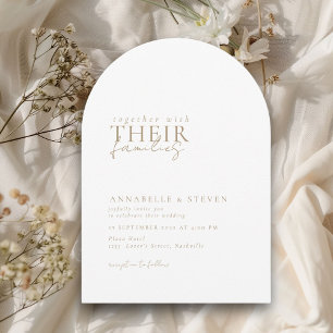Invitation Moderne, minimaliste, blanc, Mariage