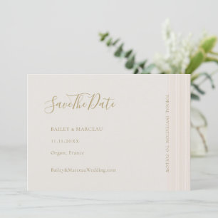 Invitation Moderne Minimaliste Champagne Or Save The Date