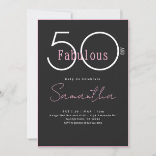 Invitation Moderne Minimaliste Cinquante Ans Et Incroyable 50