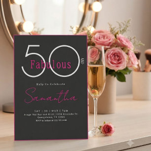 Invitation Moderne Minimaliste Cinquante Ans Et Incroyable 50