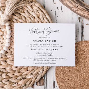 Invitation Moderne minimaliste Douche virtuelle