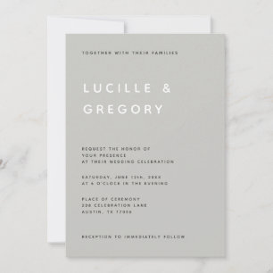 Invitation Moderne Minimaliste Éditorial Tout En Majuscules G