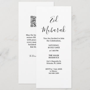 Invitation Moderne Minimaliste Eid Mubarak   Code 