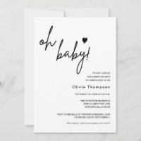 Moderne minimaliste Genre neutre Oh Baby shower