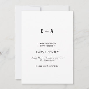 Invitation Moderne Minimaliste Géométrique Enregistrer La Dat