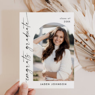 Invitation Moderne minimaliste Grad PHOTO Graduation Party