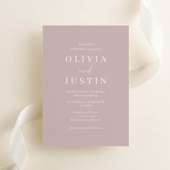 Invitation Moderne minimaliste Mariage (Créateur téléchargé)