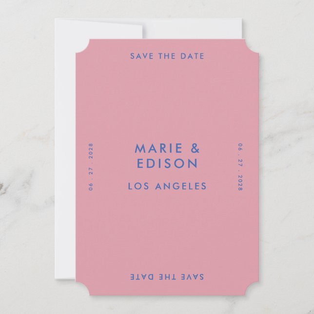 Invitation Moderne minimaliste Mariage simple Enregistrer la  (Devant)