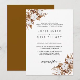 Invitation Moderne minimaliste Pampas Mariage de bouquet de g