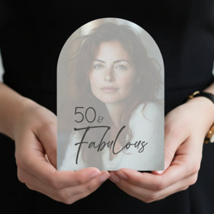 Invitation Moderne Minimaliste Photo Cinquante & Incroyable A
