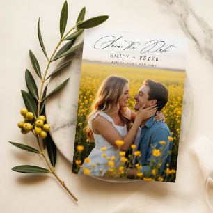Invitation Moderne Minimaliste Photo Sauvegarder la Date