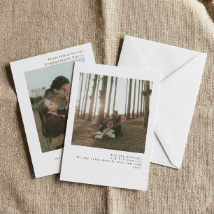 Invitation Moderne minimaliste Simple double Mariage photo