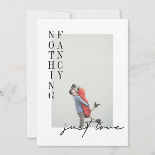 Invitation Moderne minimaliste simple Elopement photo Mariage