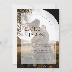 Invitation Moderne minimaliste Simple Rustique Mariage d'arch