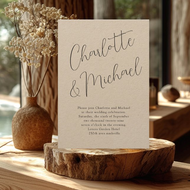 Invitation Moderne, minimaliste, typographie - (Créateur téléchargé)